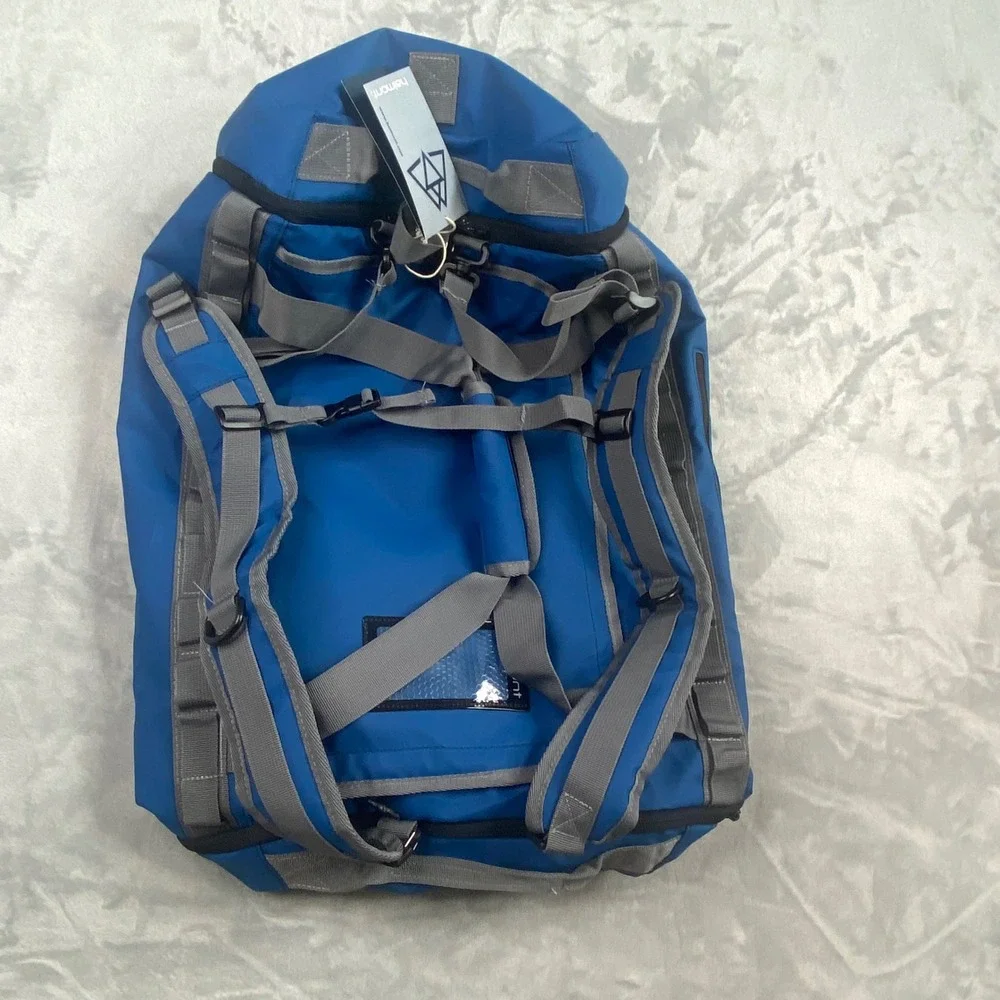 Haimont Blue Convertible Travel Duffel Backpack Water Resistant 40L Gym Bag NWT